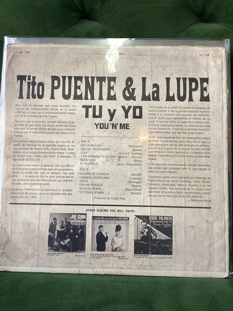 米LP Tito Puente, La Lupe Tu Y Yo (You n Me) TRSLP1125 TICO 未開封 /00260 LP TITO PUENTE, LA LUPE Tu Y Yo (You 'n' Me) TRSLP1125 TICO