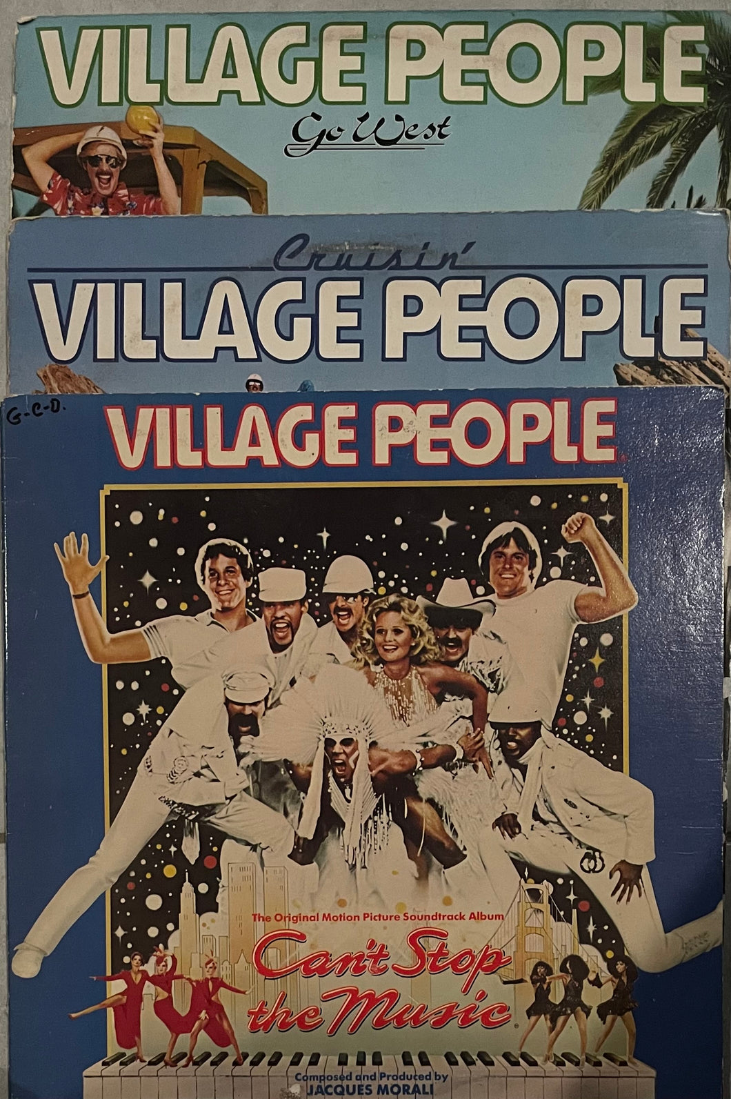 VILLAGE PEOPLE 3x LP LOT