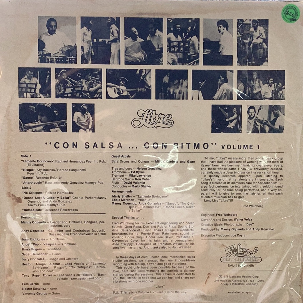 LIBRE 『CON SALSA … CON RITMO  VOLUME 1』 LIBRE - Con Salsa Con Ritmo Vol.1 - Amazon.com Music