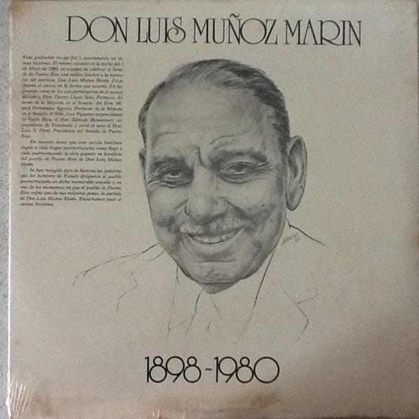 Luis Muñoz Marin ‎– Luis Munoz Marin 1898-1980