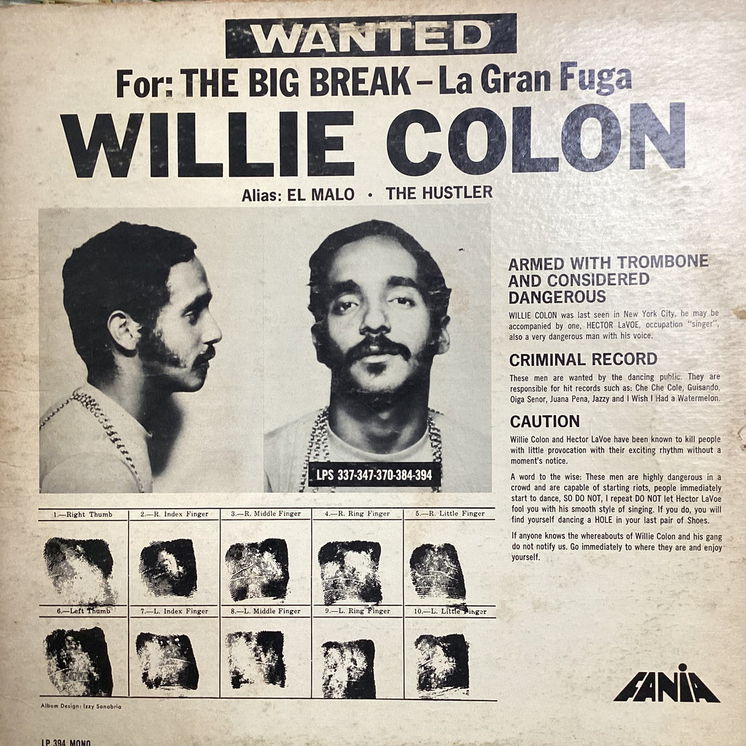 Willie Colon - Wanted / The Big Break - La Gran Fuga (Mono with Poster)