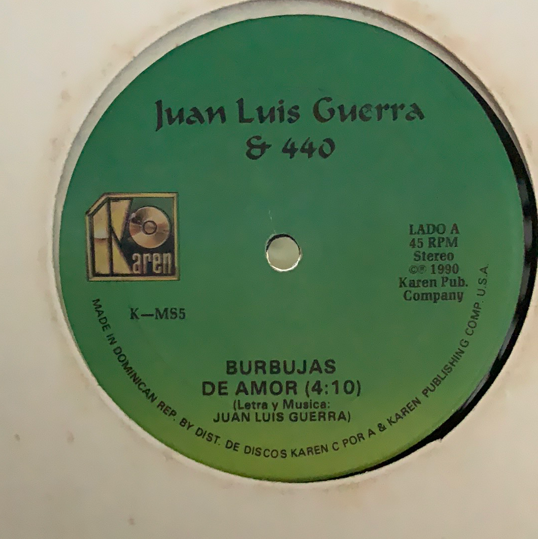 JUAN LUIS GUERRA y 440 - Burbujas de Amor / Angel Para Una Tambora (Single)
