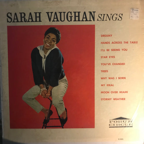 Sarah Vaughan - Sings ‎– JAZZ